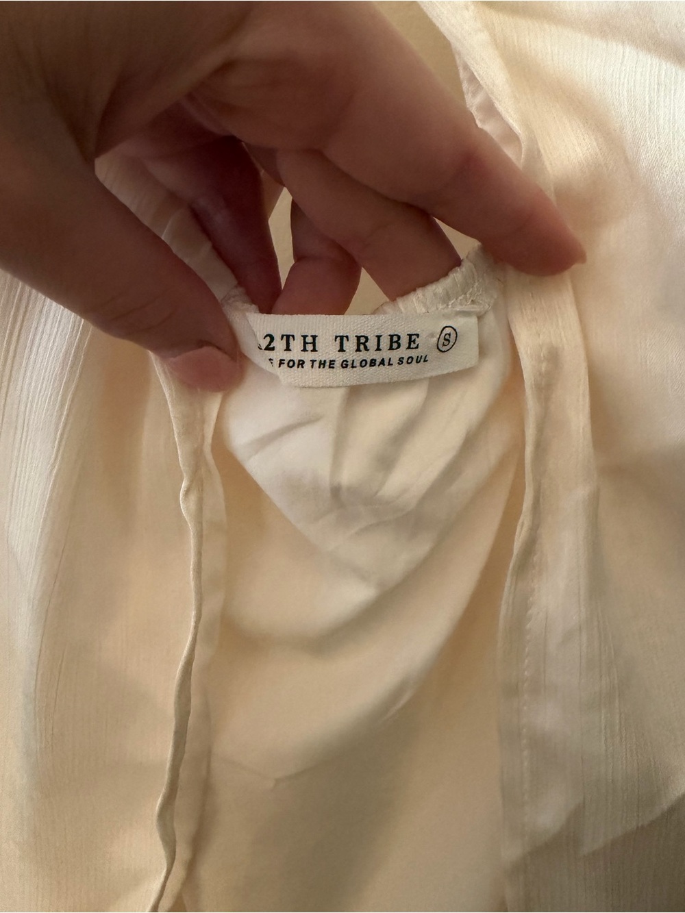 12th Tribe Cream Women's Skirt - Picture 2 of 4
